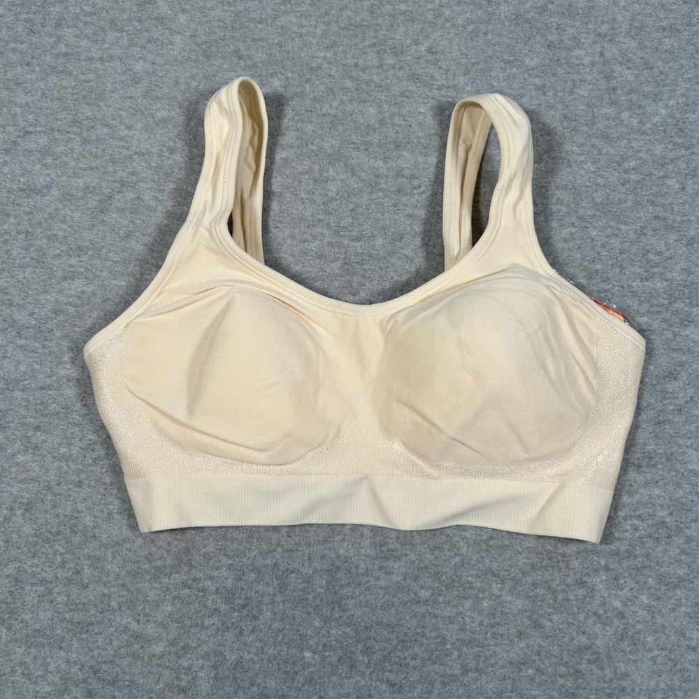Truekind‎ Daily Comfort Wirefree Shaper Bra Womens Small Beige Light Support Bra